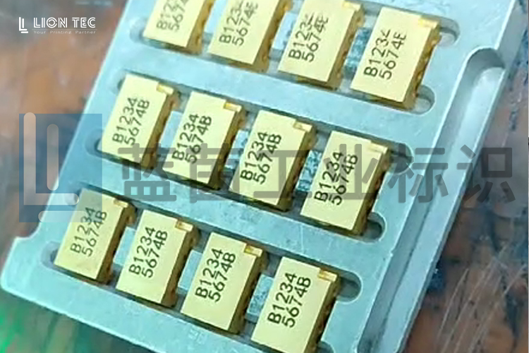 替代激光！微型金屬件UV噴碼機打樣效果