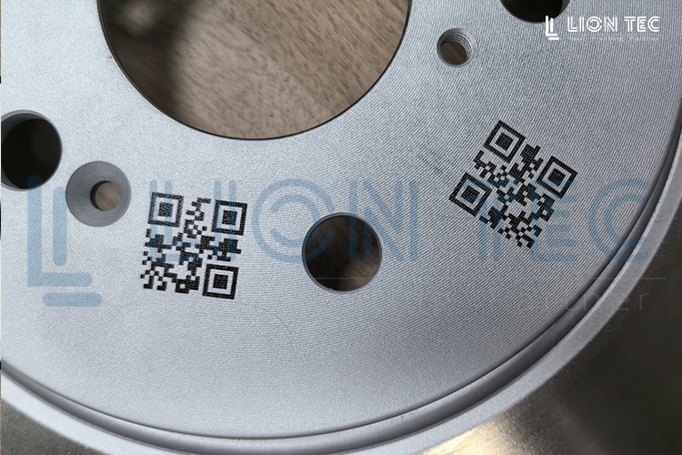 汽車剎車盤上噴印耐高溫耐刮二維碼